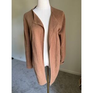J.Crew Juliette Open Cardigan‎ Sweater Blazer Knit Tan Brown Cotton Blend XS